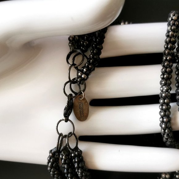 3 for $15/Caracol Signed Multi 3 Strand Long Chain Gunmetal Tone Necklace - Picture 5 of 5